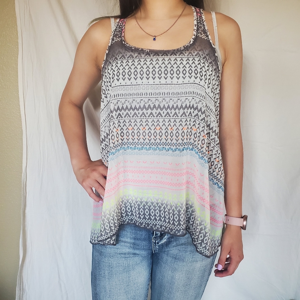 Light and flowy chiffon racerback tank